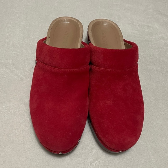 Vionic Kacie Women's Red Suede Mule Clog Slip On Sz 8M - Picture 3 of 11
